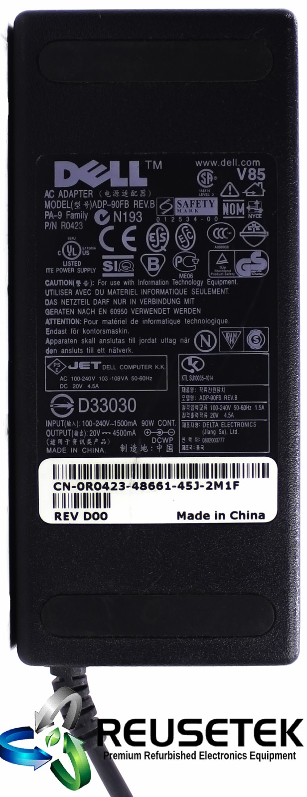 5000317696079646-Dell 0R0423 90W 2001FP LCD Monitor AC Adapter-image