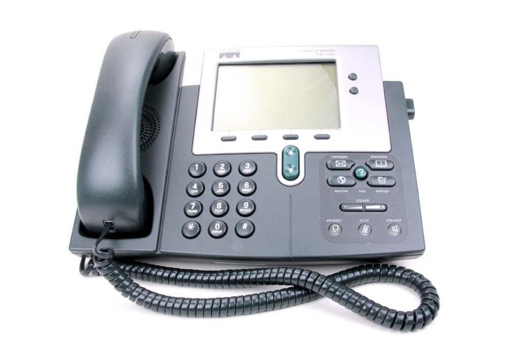 CP-7940G-Cisco CP-7940G Refurbished Corded VoIP Phone 2-Line Phone LCD Display -image