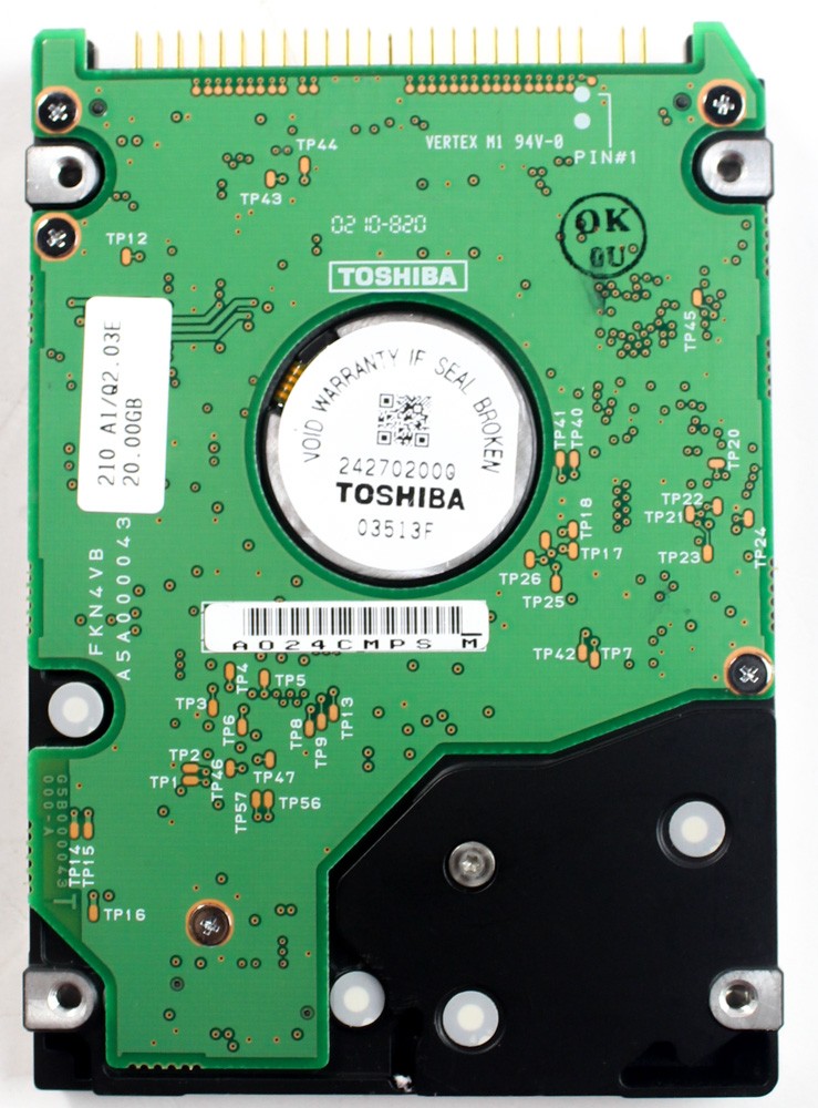 50001041-Toshiba HDD2168 20GB 4200 RPM 2.5" Ata Hard Drive-image