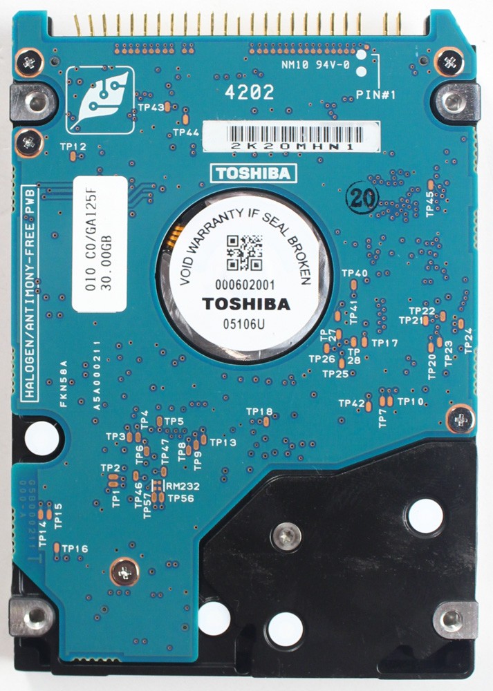 50001040-Toshiba HDD2181 30GB 4200 RPM 2.5" Ata Hard Drive-image