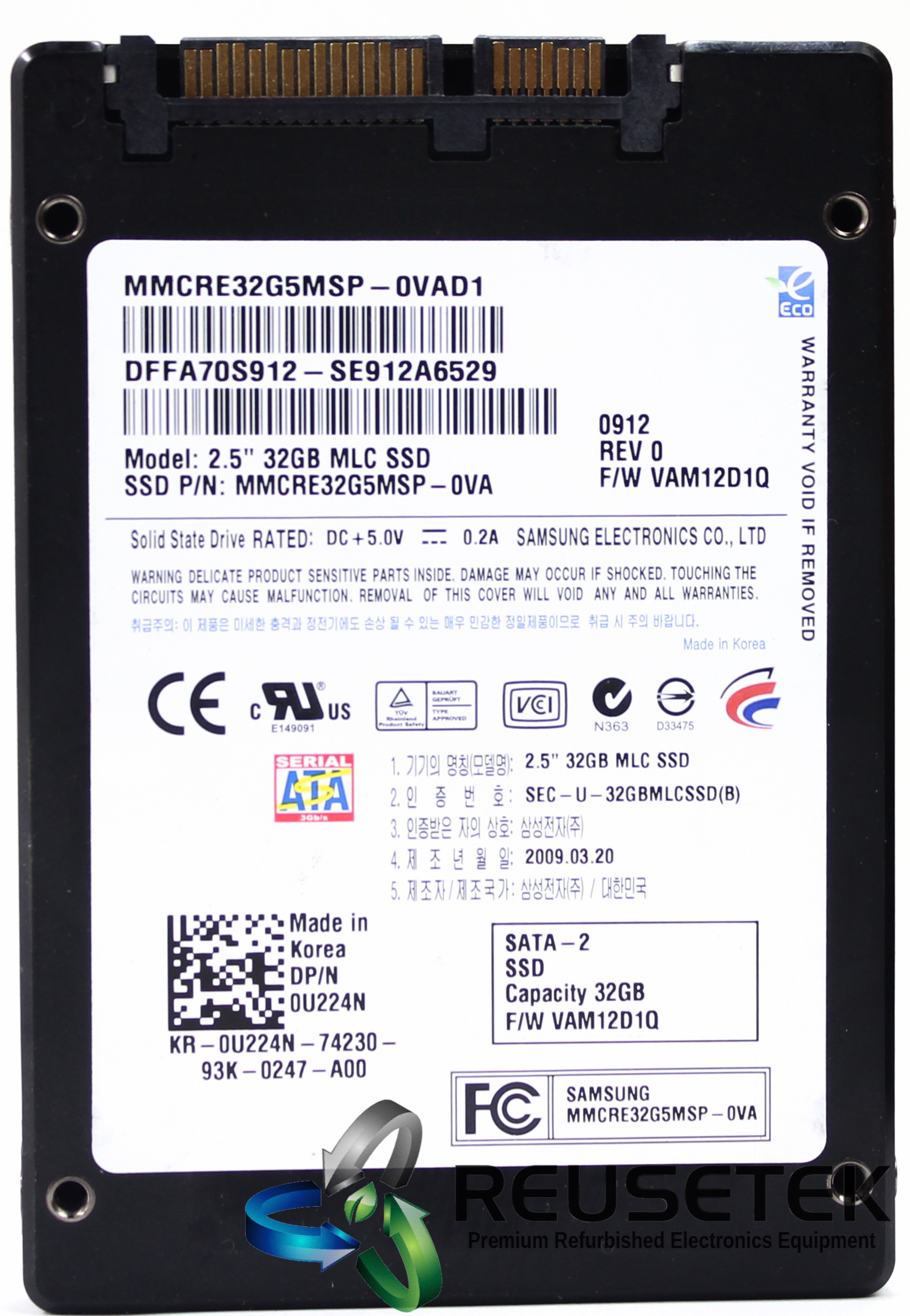 500030842-Samsung MMCRE32G5MSP-0VAD1 32GB Sata II Internal Solid State Hard Drive-image