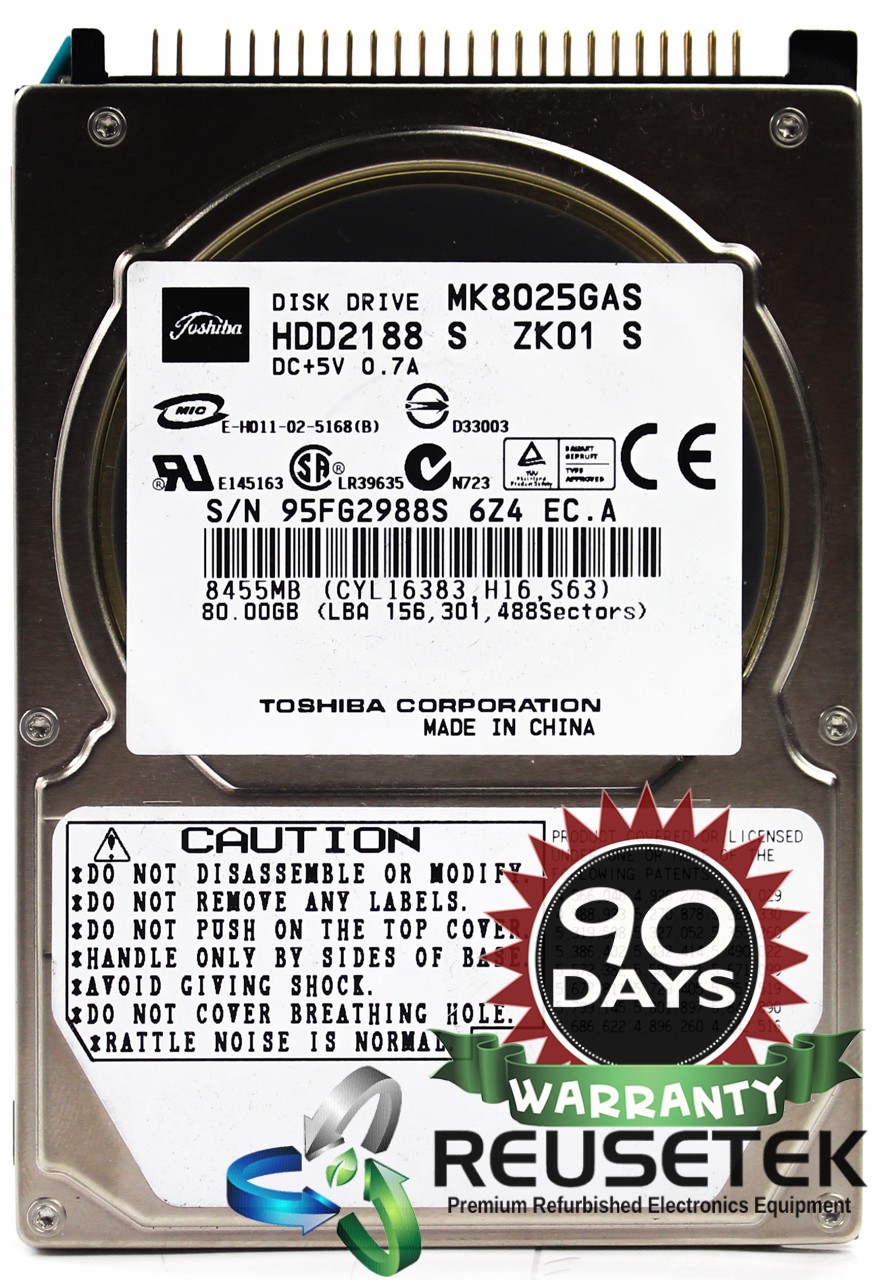 500031769607721-SN12099663-Toshiba MK8025GAS 80GB 4200 RPM 2.5" IDE Hard Drive-image