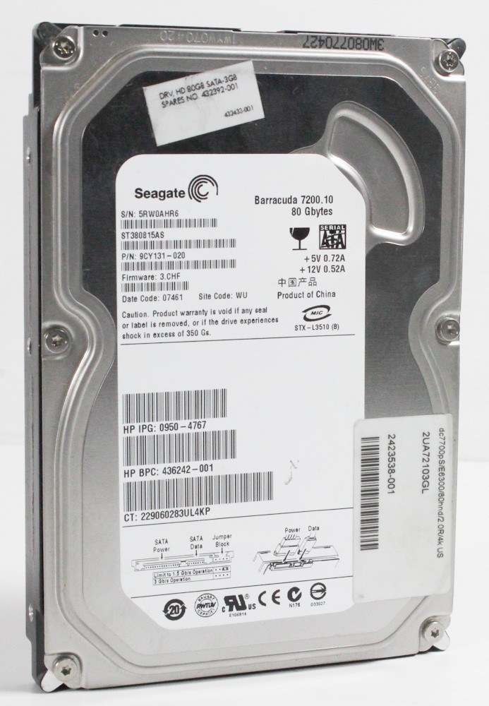 10000400-Seagate ST380815AS HP dc7700 80GB Sata Hard Drive -image