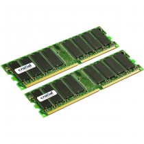 Crucial CT12872Z40B.M18TFY 2GB (2x1GB) PC-3200 DDR-400MHz ECC Unbuffered Server Memory Ram