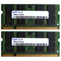 Samsung M470T2953CZ3-CE6 2GB (1GBx2) PC2-5300 DDR2-667MHz non-ECC Unbuffered CL5 200-Pin SoDimm Laptop Memory Ram