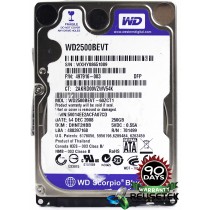 Western Digital WD2500BEVT-60ZCT1 DCM: DHNT2HBB 250GB 2.5" Laptop Sata Hard Drive