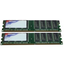 Patriot PSD1G400 2GB (1GBx2) PC-3200 DDR-400 Desktop Memory Ram