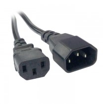 Extending Power Cable: Male to Female PC Power Extension Cord/Cable/Wire IEC320 C13 to C14