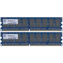 Nanya NT1GT72U89D0BY-AD 2GB (2x1GB) PC2-6400 DDR2-800MHz ECC Unbuffered Server Memory Ram