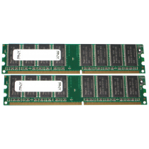 PNY A0TQD W/O#201142 2GB (2x1GB) PC-3200 DDR-400MHz  DIMM Desktop Memory Ram