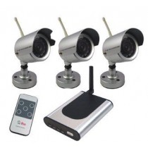 Q-See QSWOCRC4 2.4Ghz Wireless Color Outdoor Cameras & Receiver w/Night Vision (Set of 3)