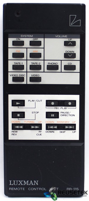 Luxman RR-115 Audio System Remote Control 