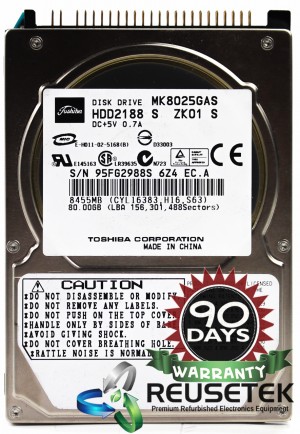 Toshiba MK8025GAS 80GB 4200 RPM 2.5" IDE Hard Drive